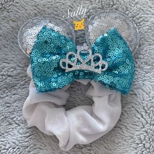 Disney Ears Princess Scrunchie Cinderella Crown Tiara
